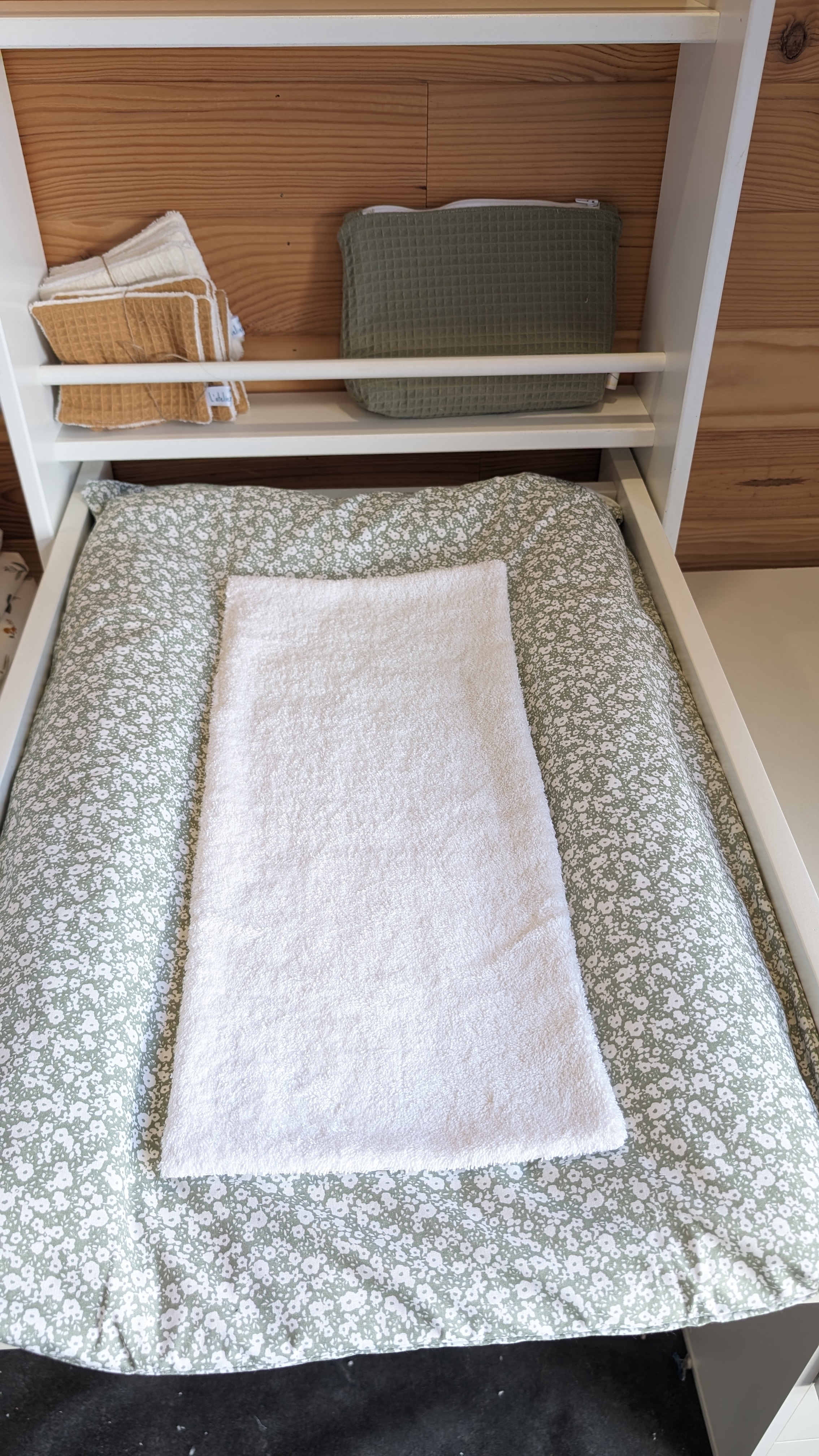Housse de matelas à langer fleuris  PROMO