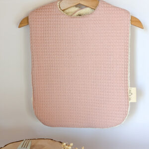 Bavoir Nid d'abeille Rose