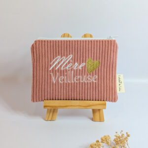 Petite pochette Mère veilleuse rose