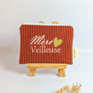 Petite pochette Mère veilleuse terracotta