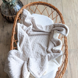 Plaid bébé torsadé beige