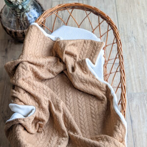 Plaid bébé torsadé capuccino