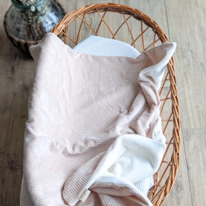 Plaid bébé velours côtelé beige