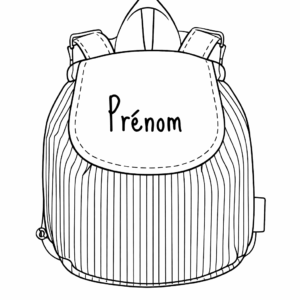 Sac à dos enfant personnalisé avec prénom brodé sur rabat