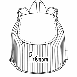 Sac à dos enfant personnalisé avec prénom brodé