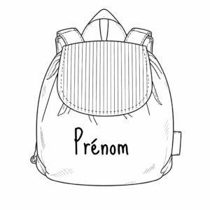 Sac à dos enfant personnalisé avec prénom brodé