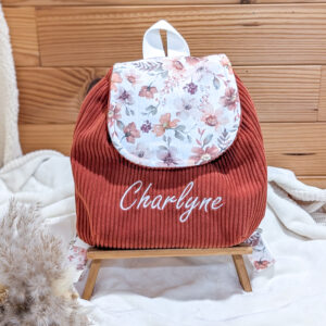 Sac à dos enfant personnalisé avec prénom brodé - 12 coloris au choix