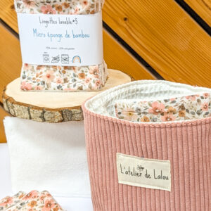 lot de 5 Lingettes lavables - coloris au choix